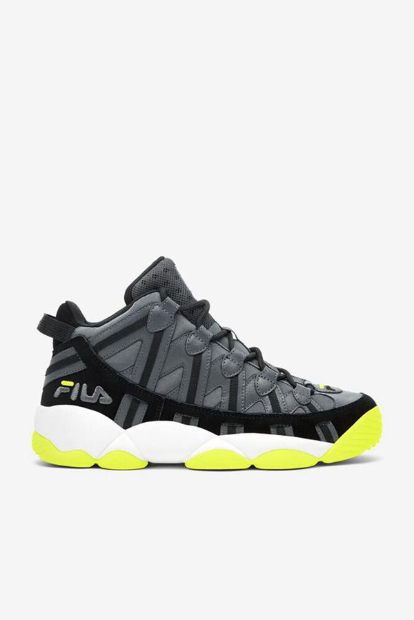 Zapatillas Fila Hombre Gris Oscuro / Negras / Amarillo - Stackhouse Spaghetti - España 542617LKR
